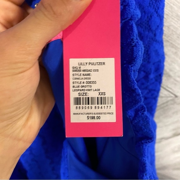 Lilly Pulitzer | Cornelia Swing Dress In Royal Blue Grotto Size XXS NEW - Picture 8 of 8